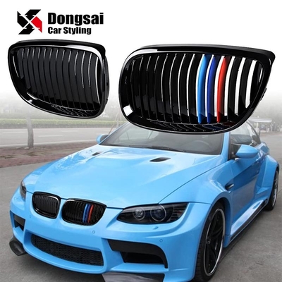 M3 ABS Mesh M Color Single Slat Front Bumper Kidney Grill Grille For BMW 3 Series E92 E93 M3 GTS 335i 2006-2010