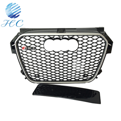RS Style ABS MATERIAL BLACK Front Bumper Grill / Honey Comb Mesh Grill For AUDI A1