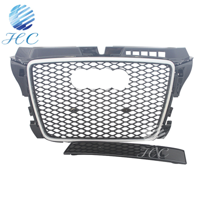 RS Style ABS MATERIAL BLACK Front Bumper Grill / Honey Comb Mesh Grill For AUDI A3